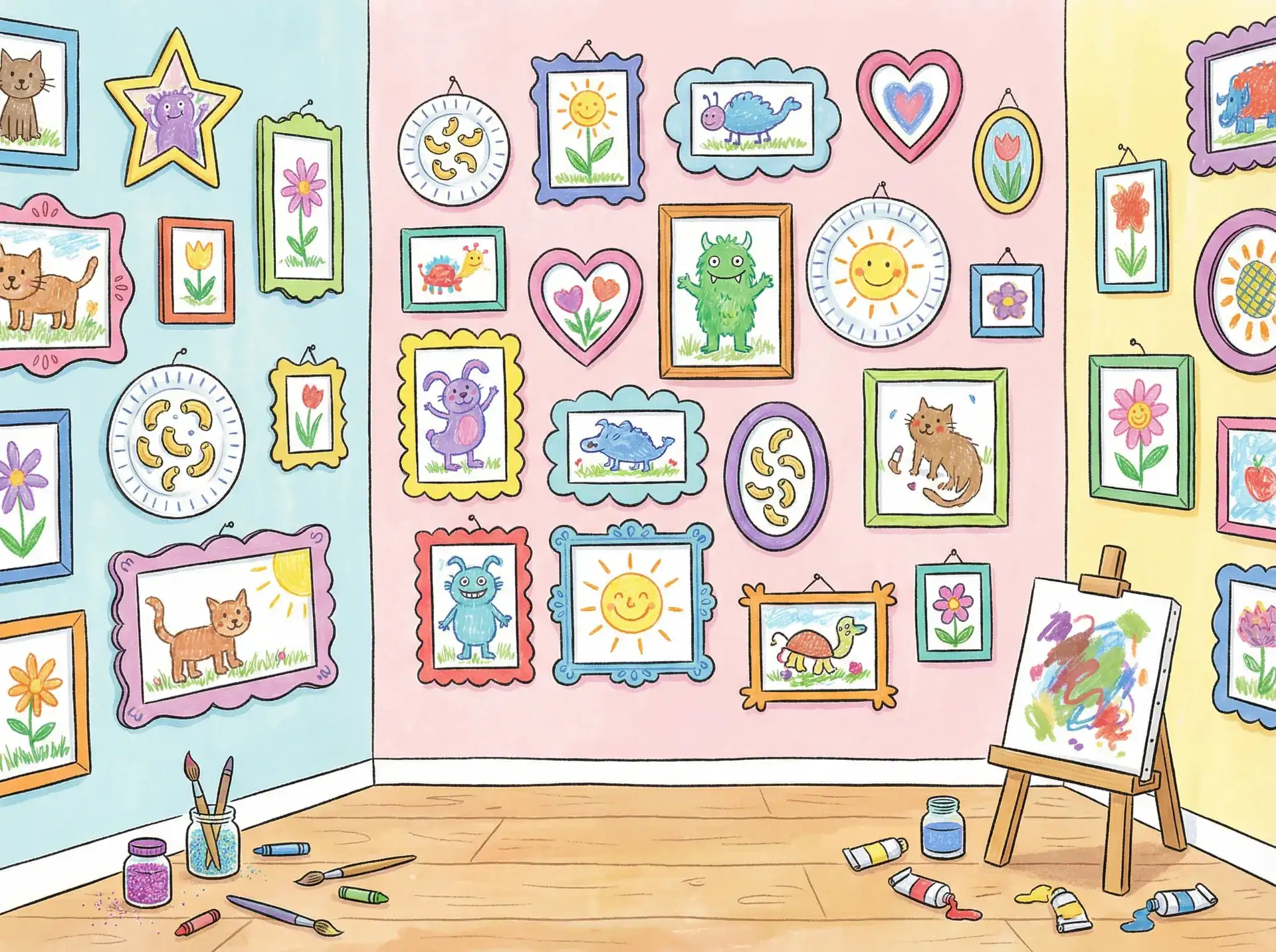 小朋友的彩色画作 - 里番 创意展示